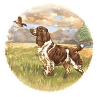 Ceramic Tile Hunting Dog [B]