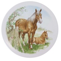 Ceramic Tile Horse and Foal [B]