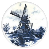 Ceramic Tile Blue Windmill [B]