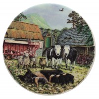 Ceramic Tile Cow Farm