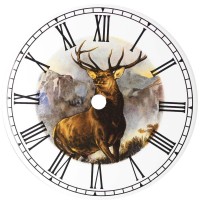 Ceramic Clock Tile Monarch of the Glen 