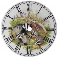 Ceramic Clock Tile Badgers 